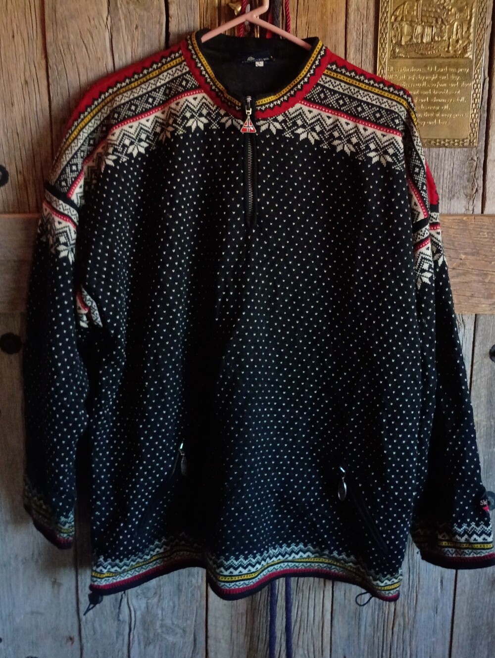 Skjaeveland Norway Wool Sweater Lined 1/4 Zip